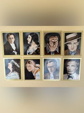 Vin 1933 Garbáty Gold Saba Cigarette Card Lot (8) Bühnenstars Bassermann Used